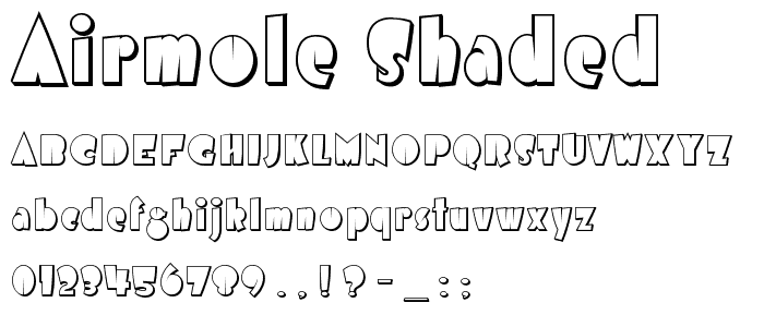 Airmole Shaded font